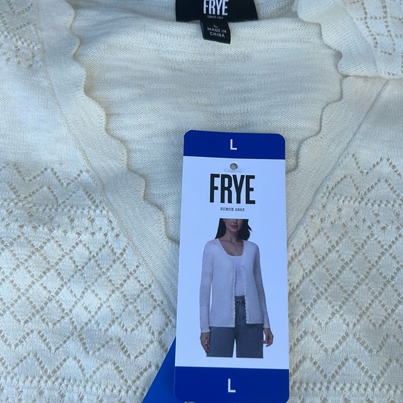 Frye Sweaters - Frye Knit Cardigan 100% Cotton Ivory size M, L , XL NWT